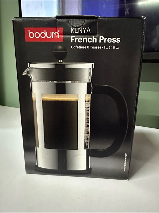 Bodum Other - Bodum Stainless Steel French Press with Black Handle and Lid